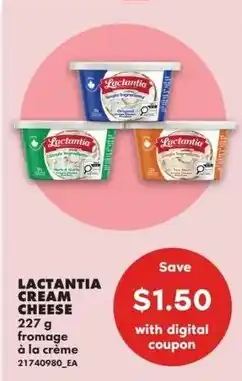 No Frills Lactantia cream cheese offer