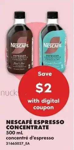 No Frills Nescafé espresso concentrate offer