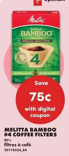 No Frills Melitta bamboo #4 coffee filters offer