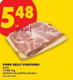 No Frills Pork belly portions offer