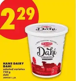 No Frills Hans dairy dahi offer