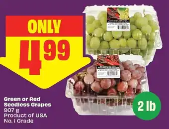 FreshCo Green or Red Seedless Grapes offer