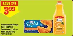 FreshCo Juice Not From Concentrate or Kraft Slices offer