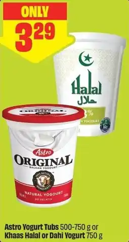 FreshCo Astro Yogurt Tubs or Khaas Halal or Dahi Yogurt offer