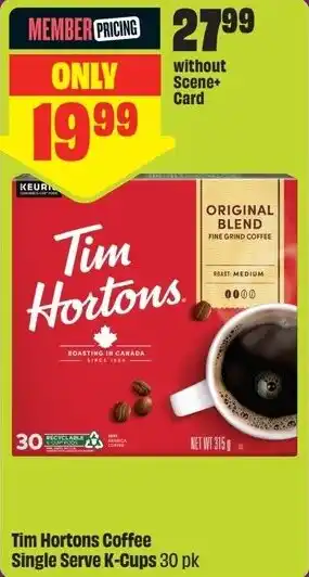 FreshCo Tim Hortons Coffee Single Serve K Cups offer