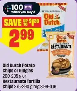 FreshCo Old Dutch Potato Chips or Ridgies or Restaurante Tortilla Chips offer