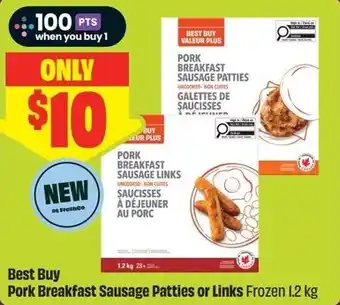 FreshCo Best Buy Pork Breakfast Sausage Patties or Links offer