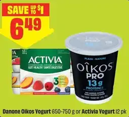 FreshCo Danone Oikos Yogurt or Activia Yogurt offer