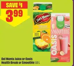 FreshCo Del Monte Juice or Oasis Health Break or Smoothie offer