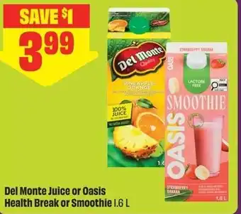 Del Monte Juice or Oasis Health Break or Smoothie