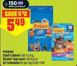 FreshCo Friskies Chefs Sizzlin Sup purr or Lil Lickables offer