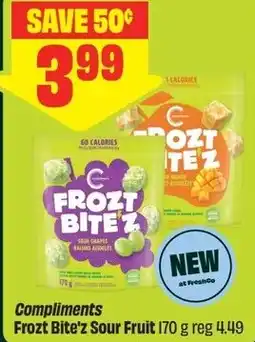 FreshCo Compliments Frozt Bitez Sour Fruit offer