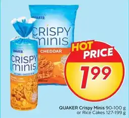 Sobeys Quaker Crispy Minis or Rice Cakes offer