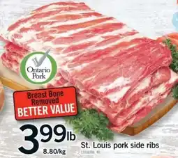 Fortinos St. Louis pork side ribs offer