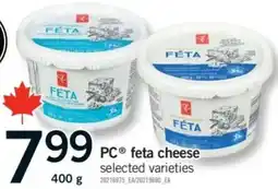 Fortinos PC feta cheese offer