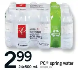 Fortinos PC spring water offer
