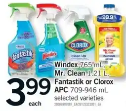 Fortinos Windex, Mr. Clean, Fantastik or Clorox APC offer