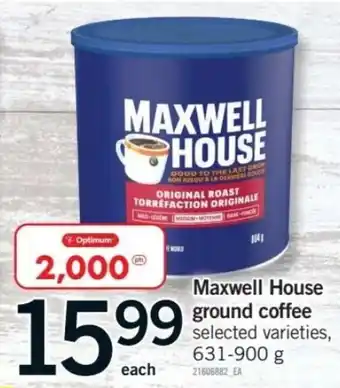 Fortinos Maxwell House ground coffee offer