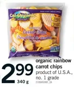 Fortinos Organic rainbow carrot chips offer