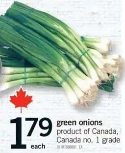 Fortinos Green onions offer
