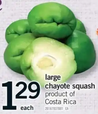 Fortinos Large chayote squash offer