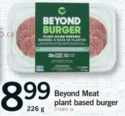 Fortinos Beyond Meat plant based burger offer