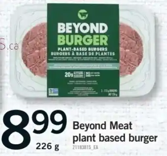 Fortinos Beyond Meat plant based burger offer