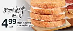 Fortinos Fresh Atlantic Salmon Burgers offer