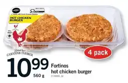 Fortinos Fortinos hot chicken burger offer