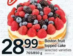 Fortinos Boston fruit topped cake offer