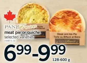 Fortinos Meat pie or quiche offer