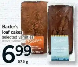 Fortinos Baxter's loaf cakes offer