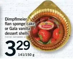 Fortinos Dimpflmeier flan sponge cake or Gala vanilla dessert shells offer