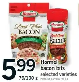 Fortinos Hormel bacon bits offer