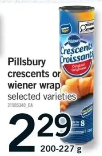 Fortinos Pillsbury crescents or wiener wrap offer