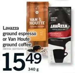 Fortinos Lavazza ground espresso or Van Houte ground coffee offer