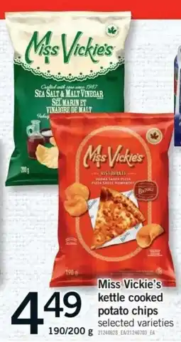 Fortinos Miss Vickie's kettle cooked potato chips offer
