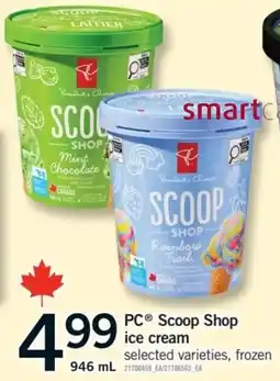 Fortinos PC Scoop Shop ice cream offer