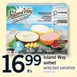 Fortinos Island Way Sorbet offer