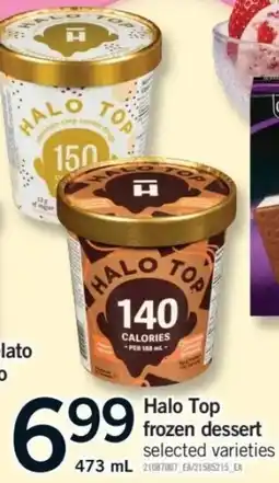 Fortinos Halo Top frozen dessert offer