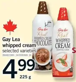 Fortinos Gay Lea whipped cream offer