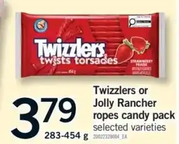 Fortinos Twizzlers or Jolly Rancher ropes candy pack offer