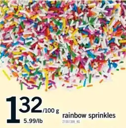 Fortinos Rainbow sprinkles offer