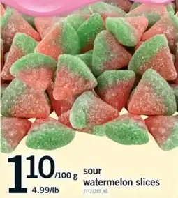 Fortinos Sour watermelon slices offer