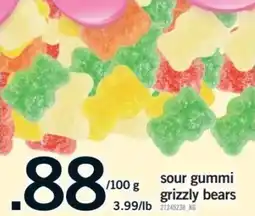 Fortinos Sour gummi grizzly bears offer