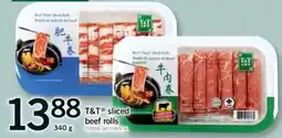 Fortinos T&T sliced beef rolls offer
