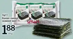 Fortinos T&T Korean roasted seaweed laver offer