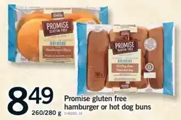 Fortinos Promise gluten free hamburger or hot dog buns offer
