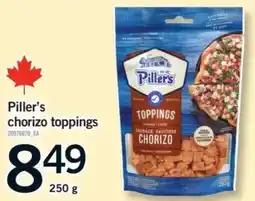 Fortinos Piller's chorizo toppings offer