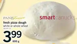 Fortinos Fresh pizza dough white or whole wheat offer